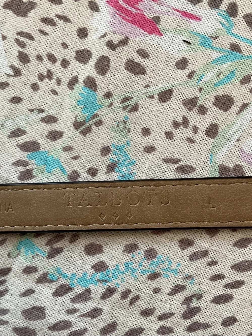 Talbots Black Patent Bow Buckle Belt